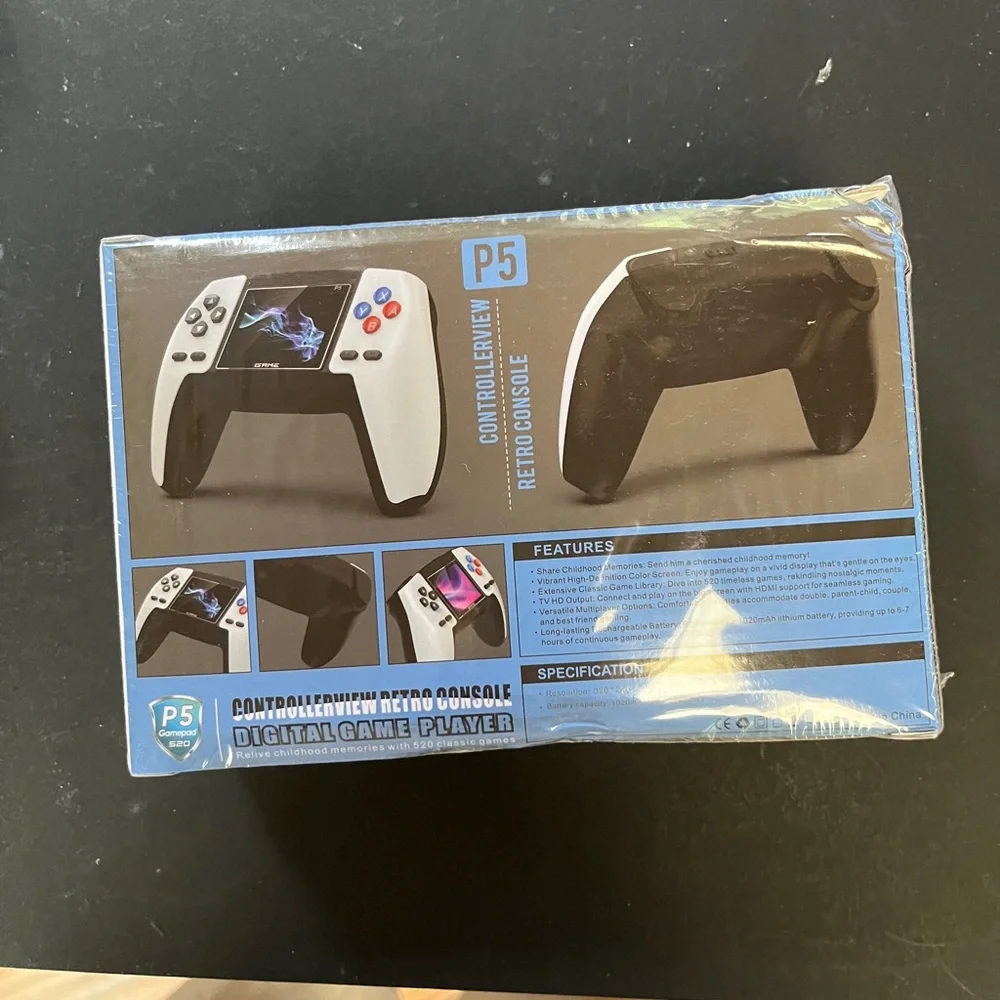 Blue and Black Handheld Gaming Console Box B